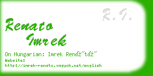 renato imrek business card